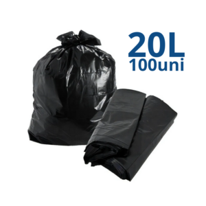 Saco de Lixo Preto 20L 100uni.