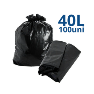 Saco de Lixo Preto 40L 100uni.