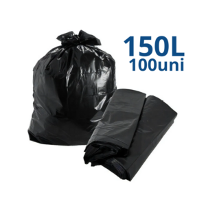 Saco de Lixo Preto 150L 100 Unidades