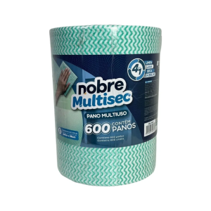 Pano De Limpeza Multiuso Nobre 600 Panos Rolo 240 Mt Verde