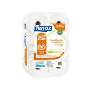 Papel Toalha Tenaz Bobina 19cmX200m 6 Rolos Ultra Mili 621