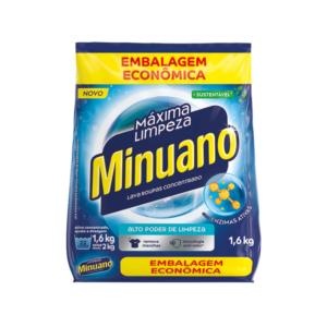 Sabão em pó Minuano Máxima Limpeza Embalagem Econômica 1,6Kg