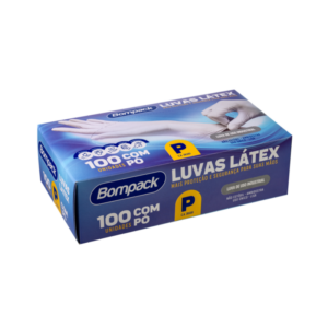 Luva Látex Bompack Industrial com Pó 100un Tamanho P