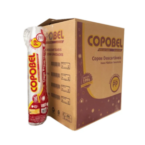 Caixa de Copos Descartáveis 200ml PP c/ 2.500un Transparente Copobel